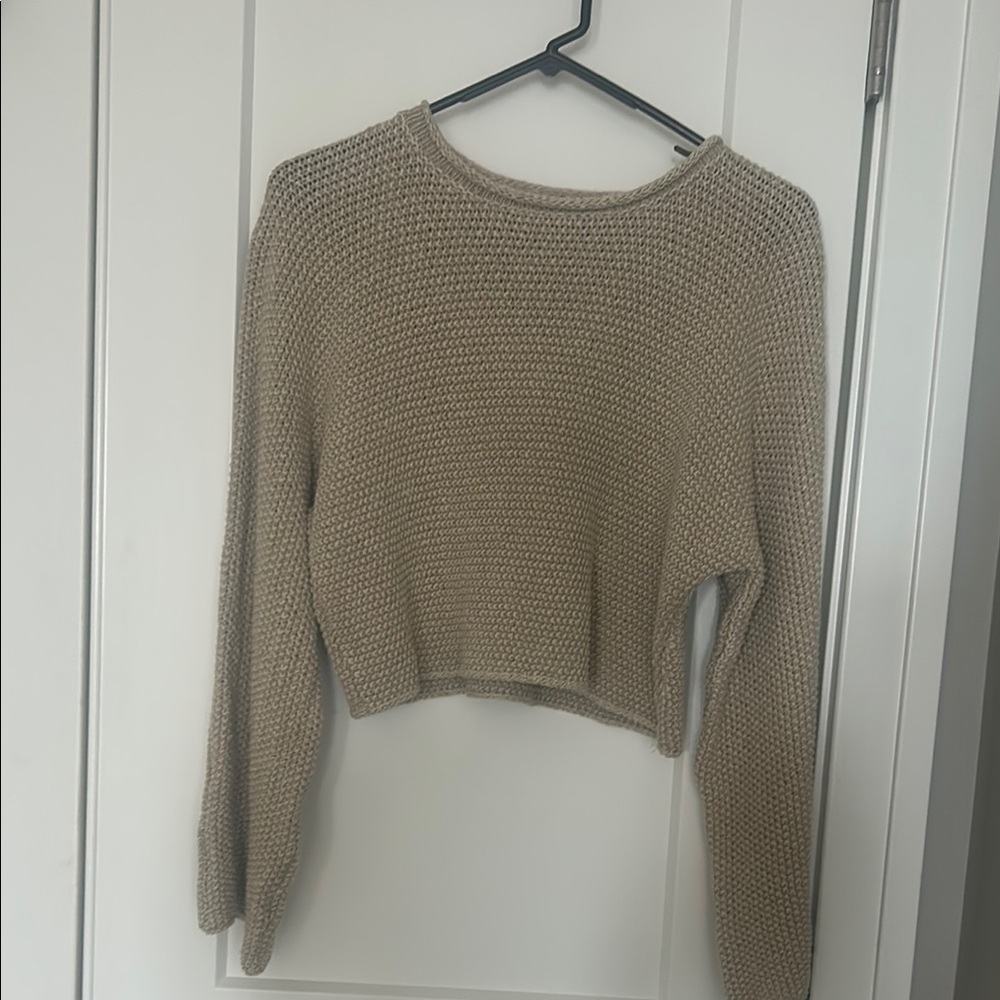 Cozy Tan Knit Sweater